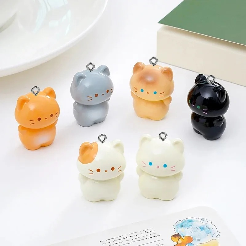 Resin Art Handmade - 10 Pack Sweet 3D Standing Kitten