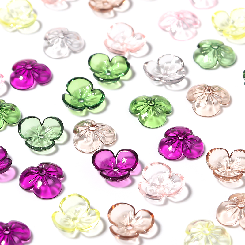 Resin Art Handmade - 20pcs/lot Transparent Resin Petal Beads Blossoms