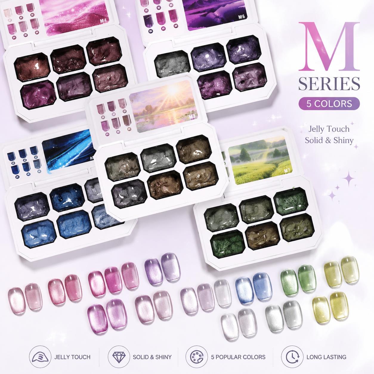 Resin Art Gel - 6 Colors Solid Cat Eye Gel