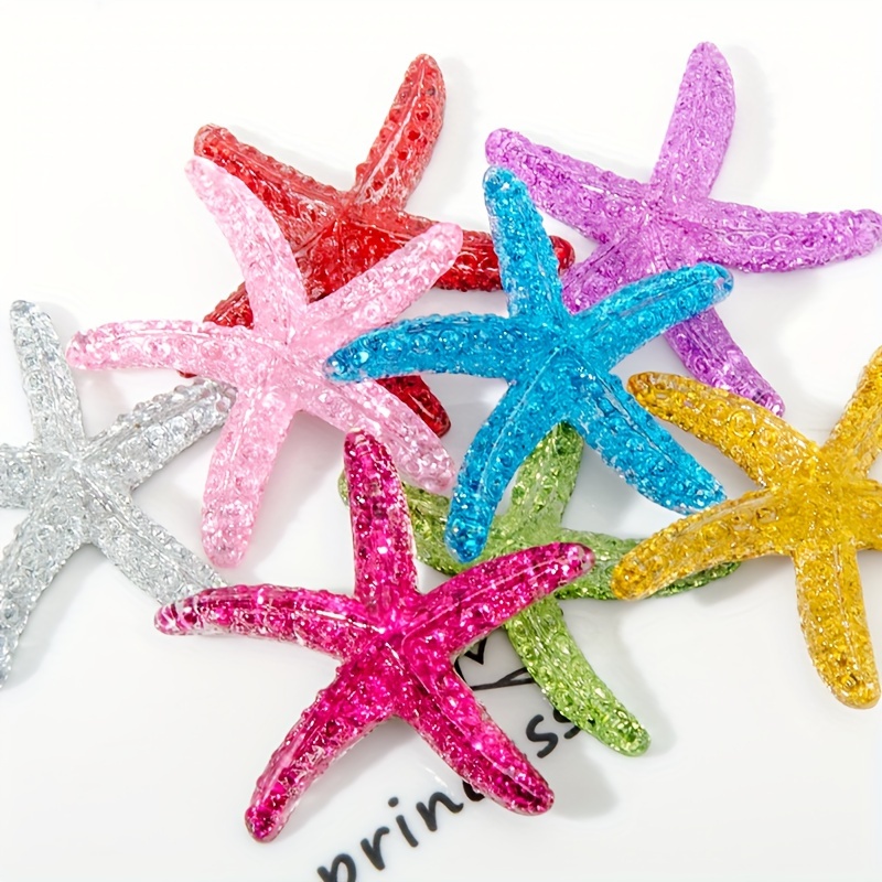 Resin Art Furniture - 10Pcs 1.57 Inch Resin Starfish, Mini