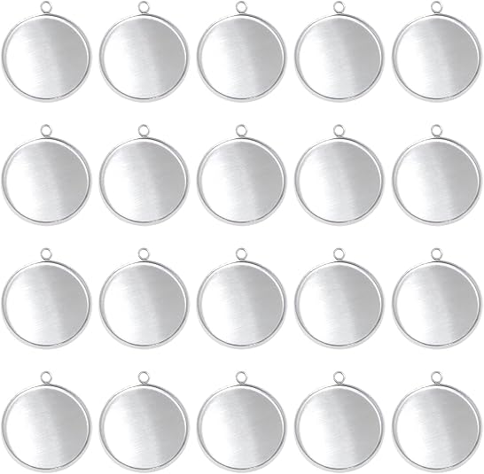 20 Pieces Stainless Steel Roun - Resin Art Handmade ulasan dan harga