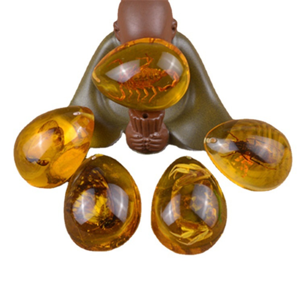 Natural Rough Butterfly Amber  - Resin Art Necklace ulasan dan harga