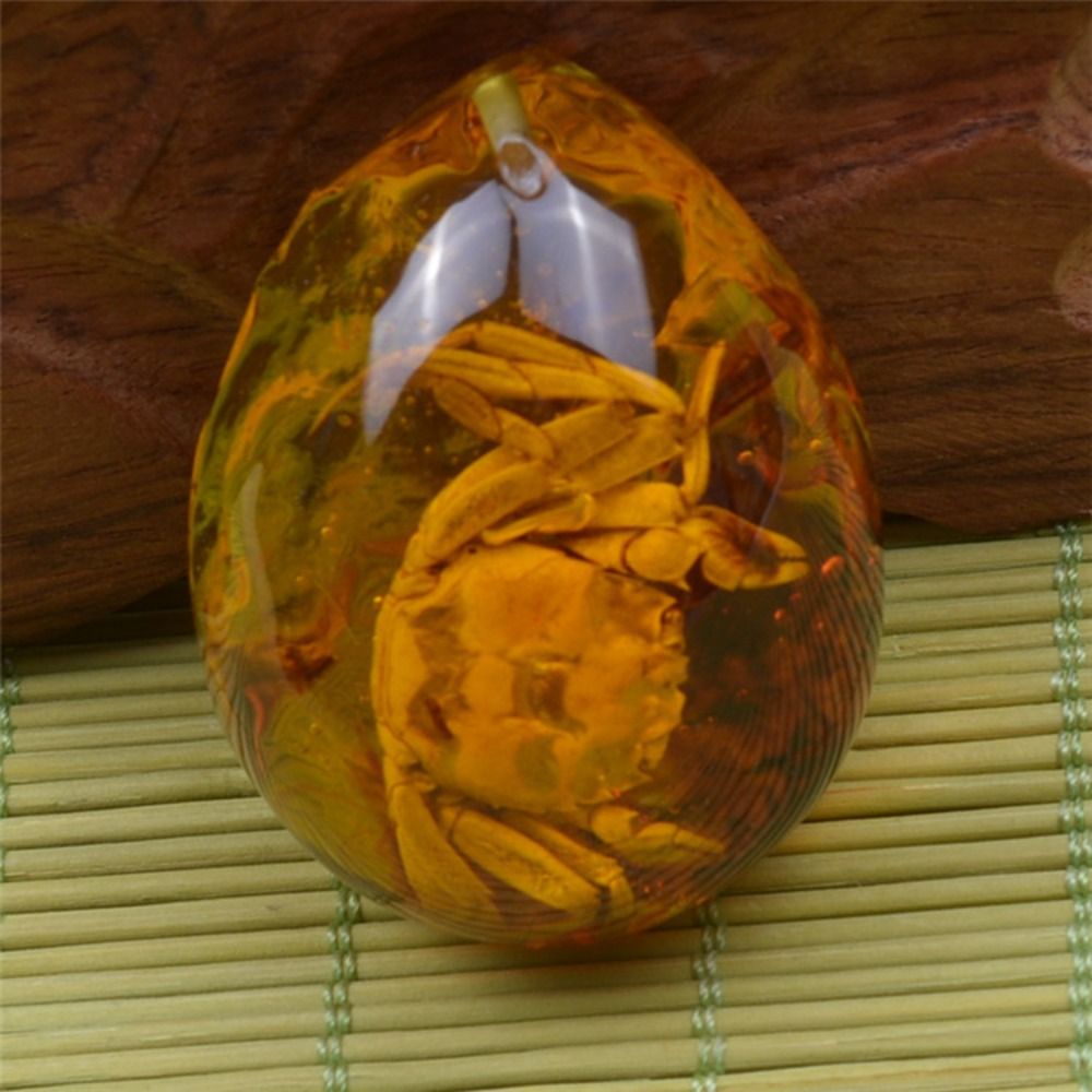 Natural Rough Butterfly Amber  - Resin Art Necklace ulasan dan harga