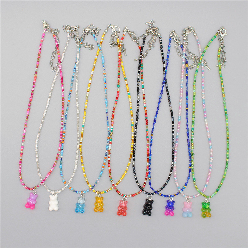 New Bohemia Korean Lover Color - Resin Art Necklace ulasan dan harga