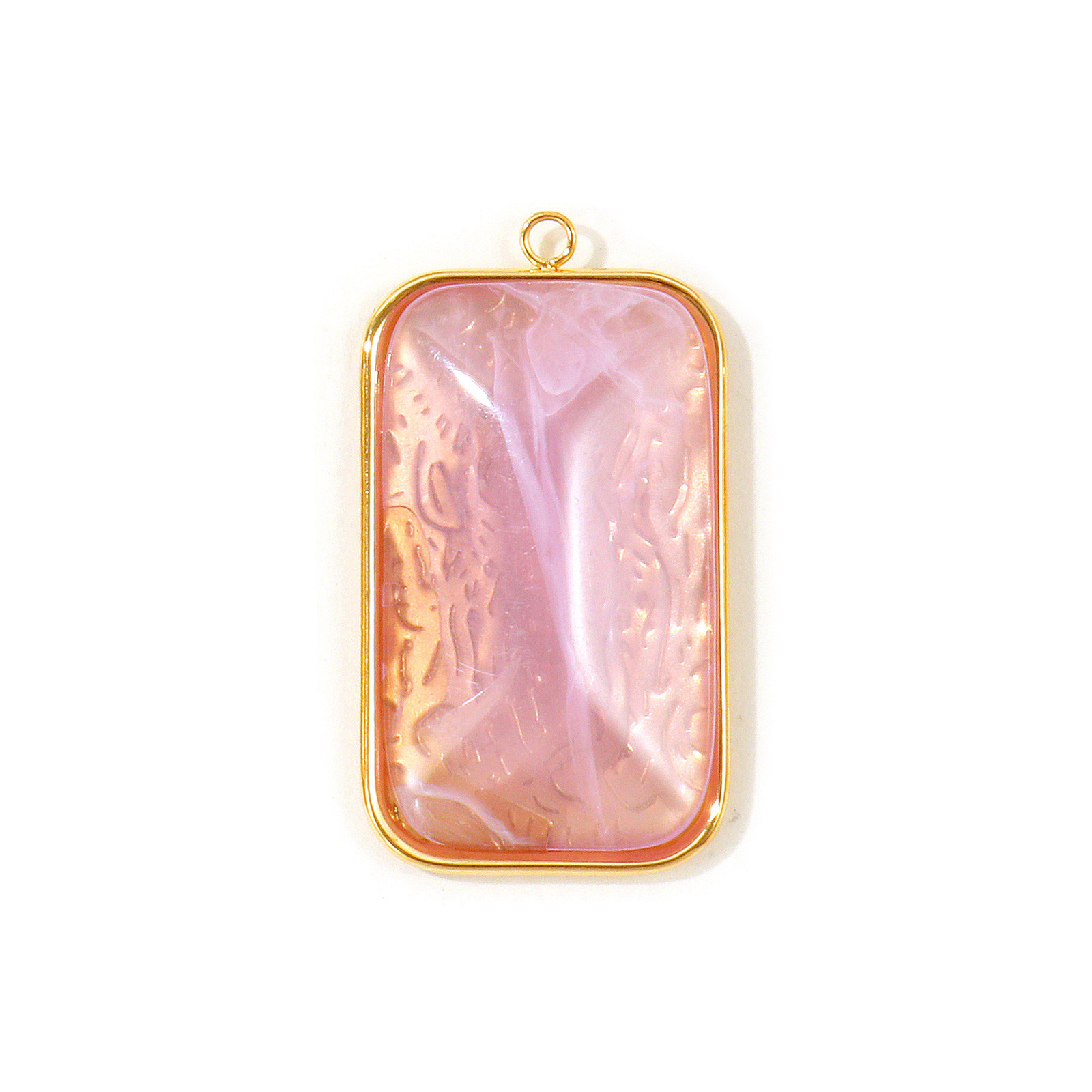 1pc Multicolor Geometric Recta - Resin Art Necklace ulasan dan harga