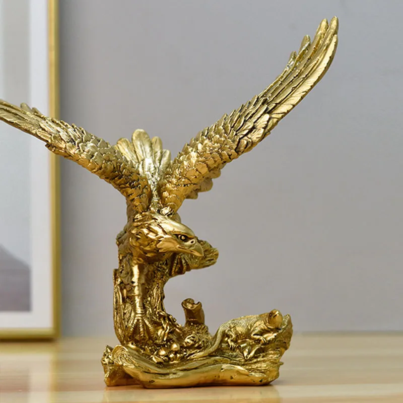 Nordic Resin Golden Eagle Anim - Resin Art Furniture ulasan dan harga