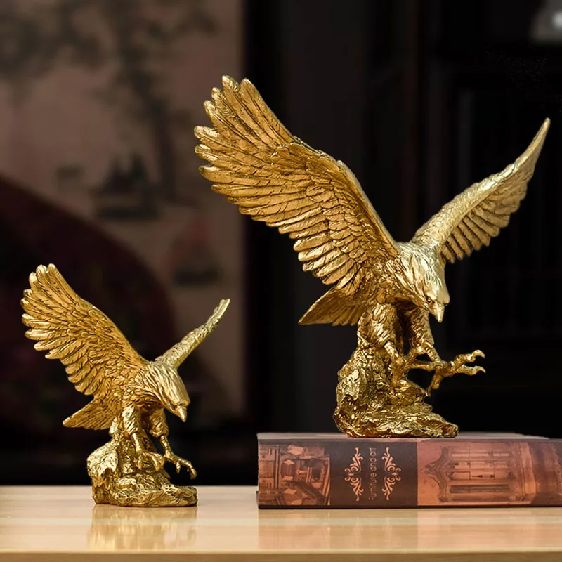 Nordic Resin Golden Eagle Anim - Resin Art Furniture ulasan dan harga
