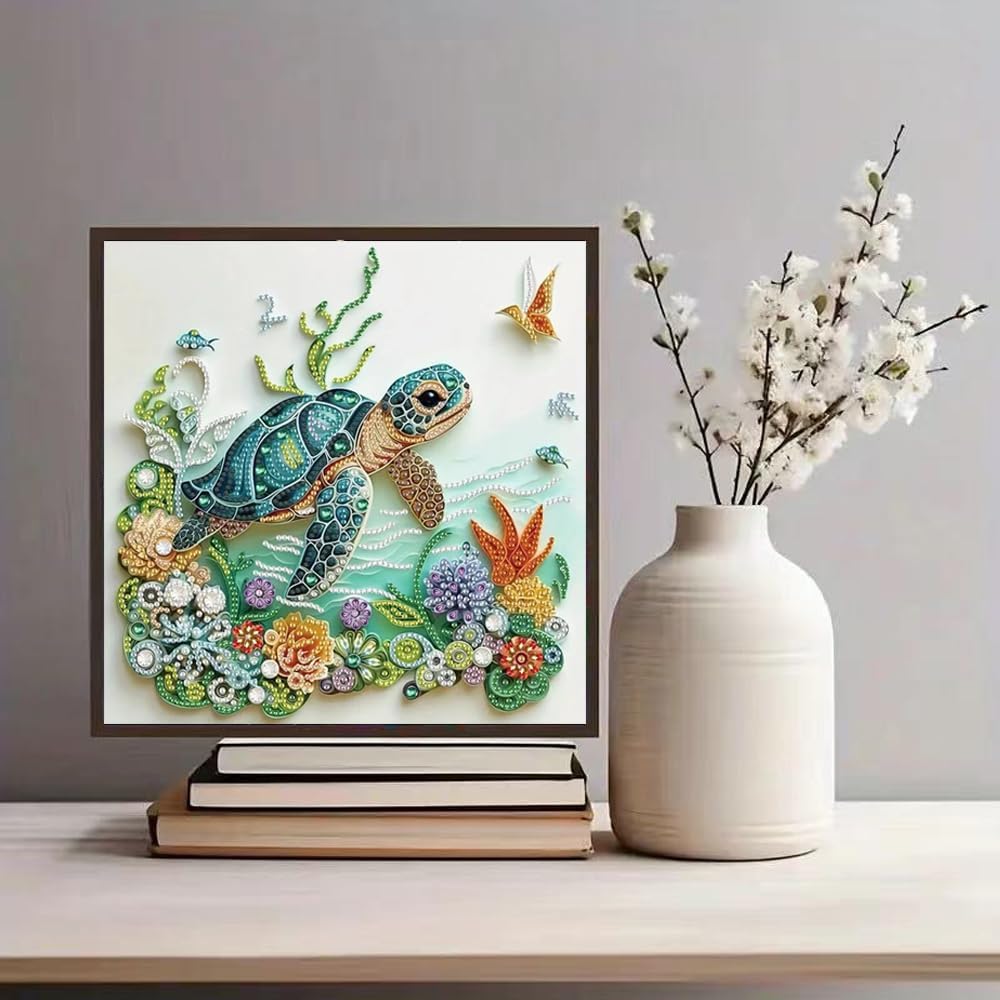 Sea Turtle Animal Diamond Pain - Resin Art Wall ulasan dan harga