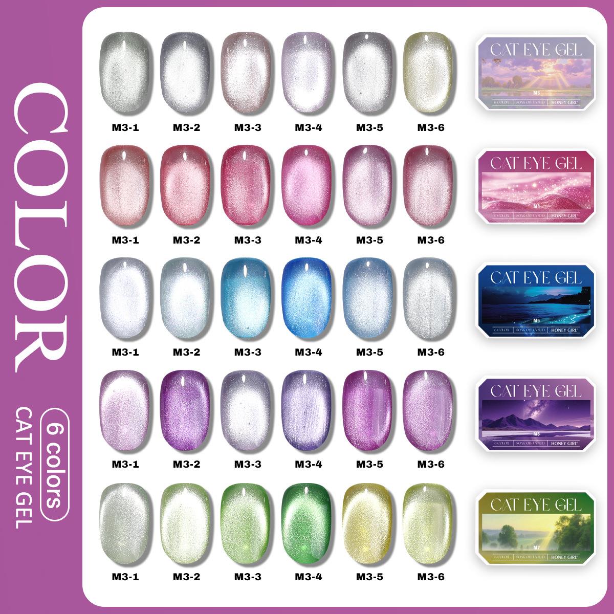 6 Grid Solid Cat Eye Gel Polis - Resin Art Gel ulasan dan harga