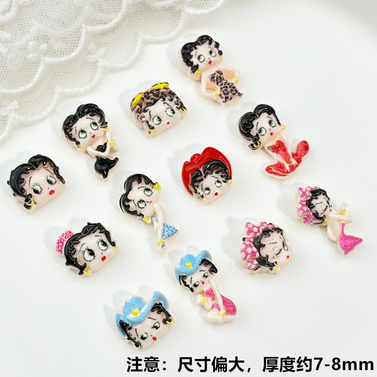 100pcs Cartoon Betty Nail Art  - Resin Art Gel ulasan dan harga