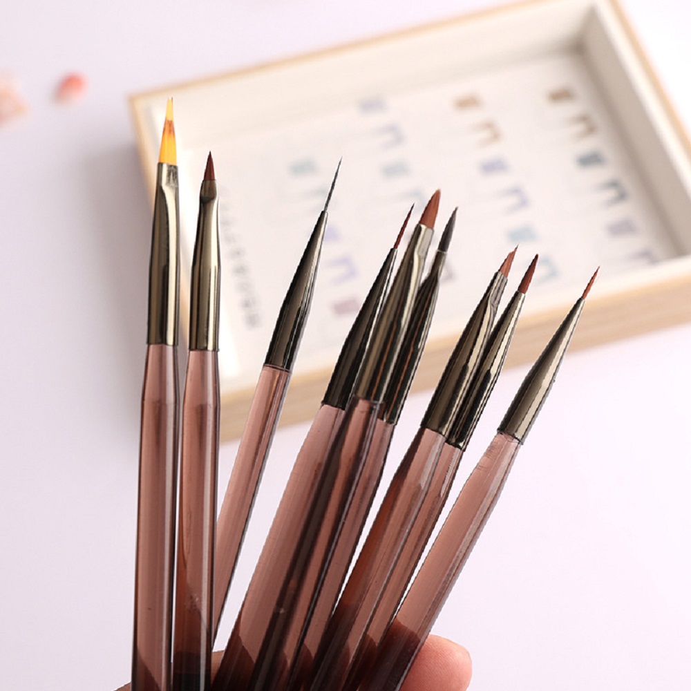 9Pcs Multi Head Nail Art Brush - Resin Art Gel ulasan dan harga