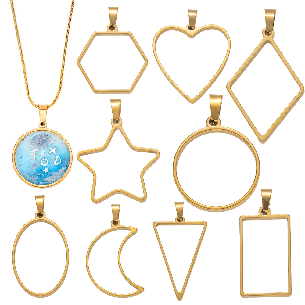 5pcs Stainless Steel Open Back - Resin Art Handmade ulasan dan harga
