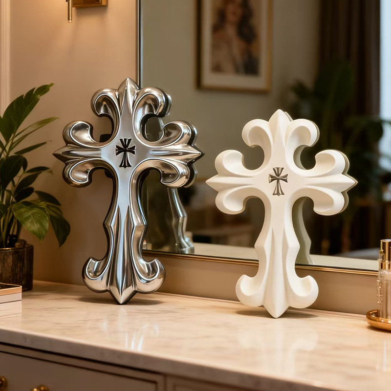 Retro Cross Wall Decor Gothic  - Resin Art Furniture ulasan dan harga