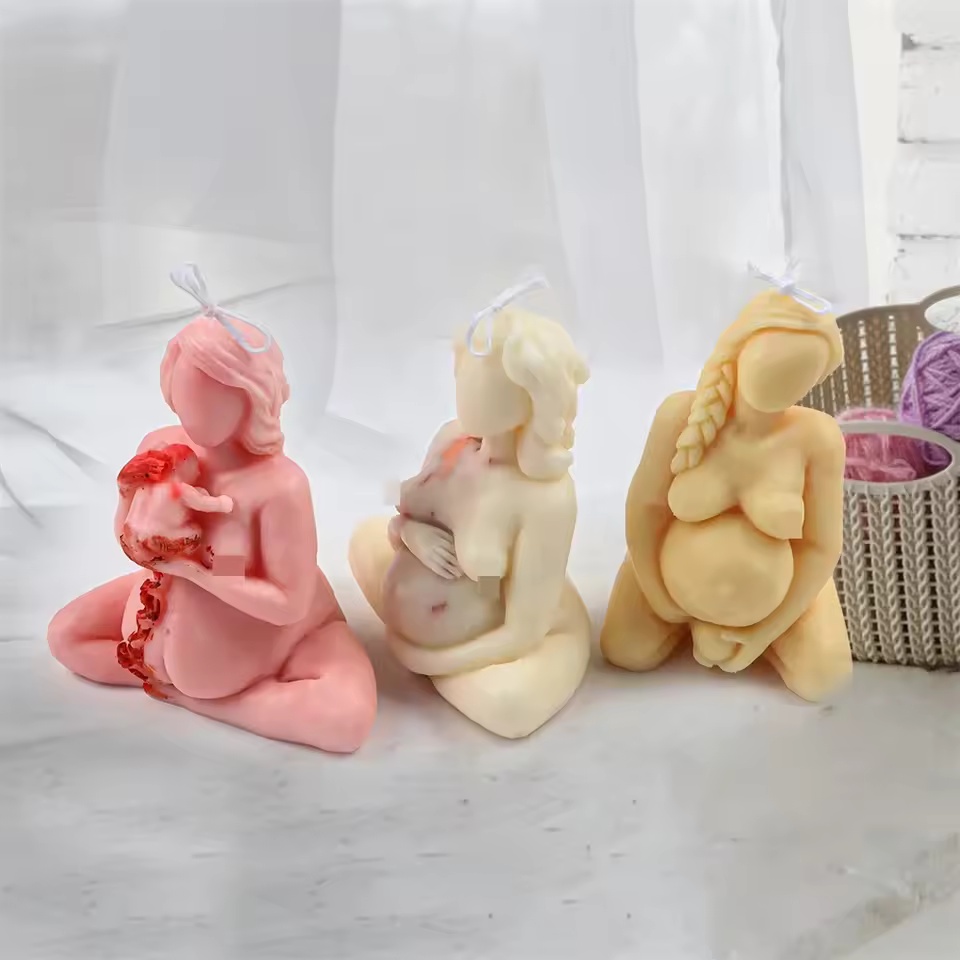 3D Mother Baby Silicone Candle - Resin Art Furniture ulasan dan harga