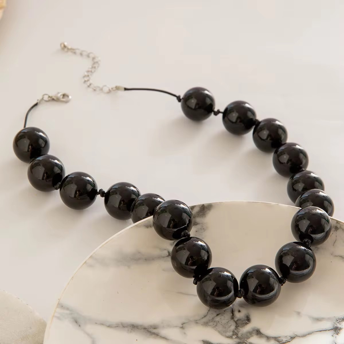 Tocona New Colorful Big Bead C - Resin Art Necklace ulasan dan harga