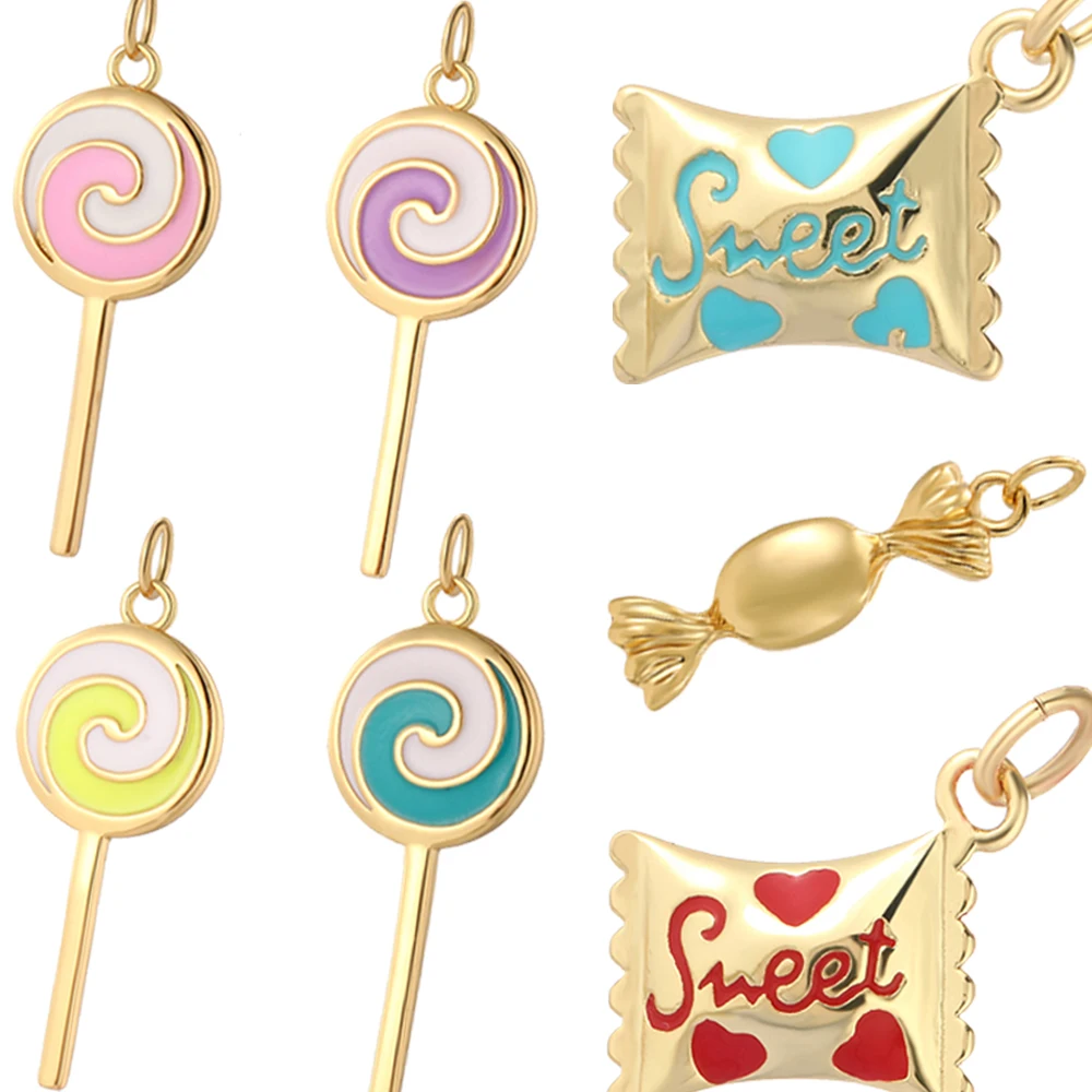 Bohemian Candy Lollipop Charm  - Resin Art Necklace ulasan dan harga