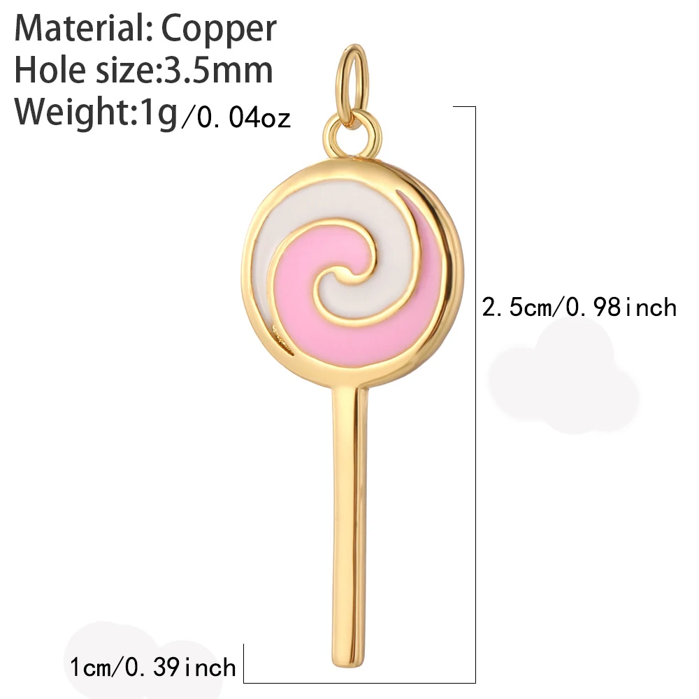 Bohemian Candy Lollipop Charm  - Resin Art Necklace ulasan dan harga
