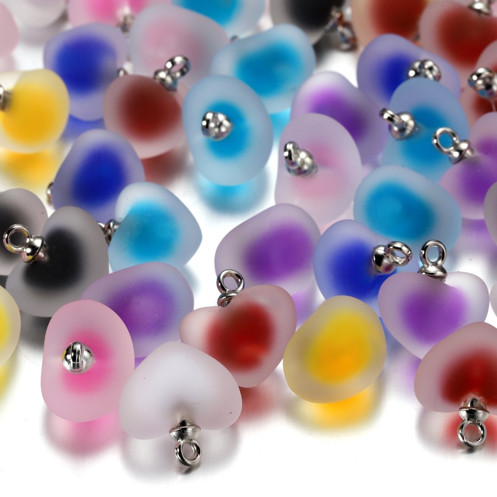 10pcs/lot Resin Frosted Multic - Resin Art Necklace ulasan dan harga