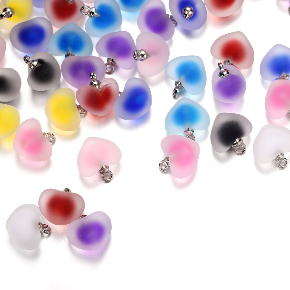 10pcs/lot Resin Frosted Multic - Resin Art Necklace ulasan dan harga