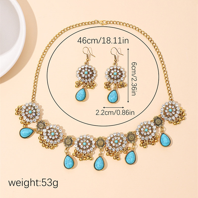 Kymyad Ethnic Vintage Rhinesto - Resin Art Necklace ulasan dan harga