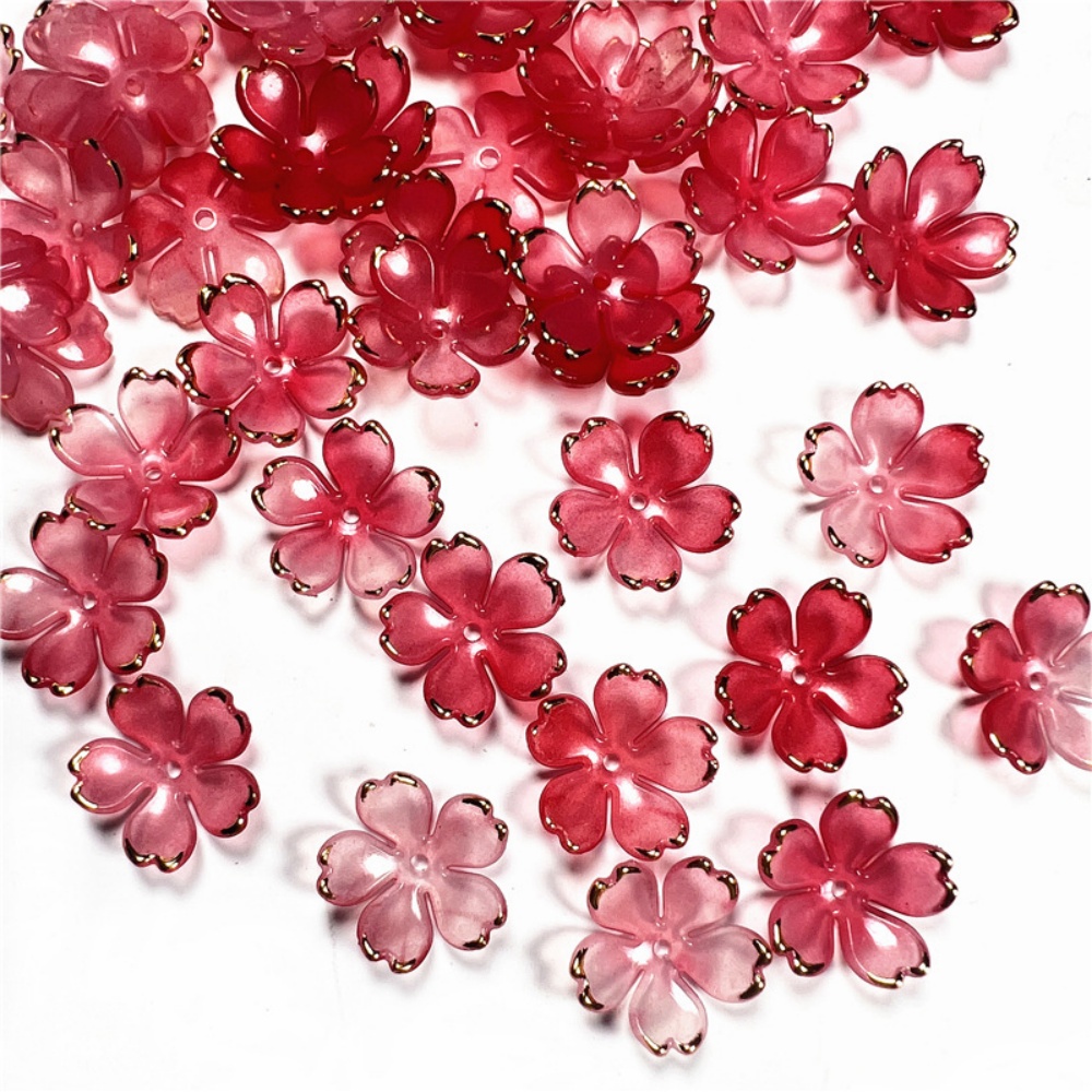 50pcs/lot 19mm Acrylic Cherry  - Resin Art Handmade ulasan dan harga