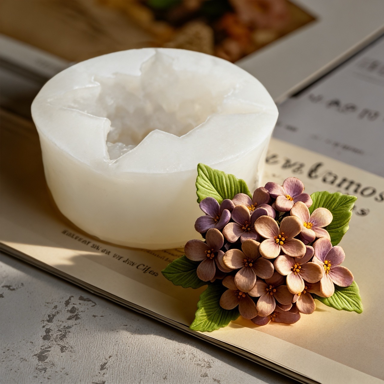 2-Piece 3D Rose and Lilac Sili - Resin Art Gift For Wedding ulasan dan harga