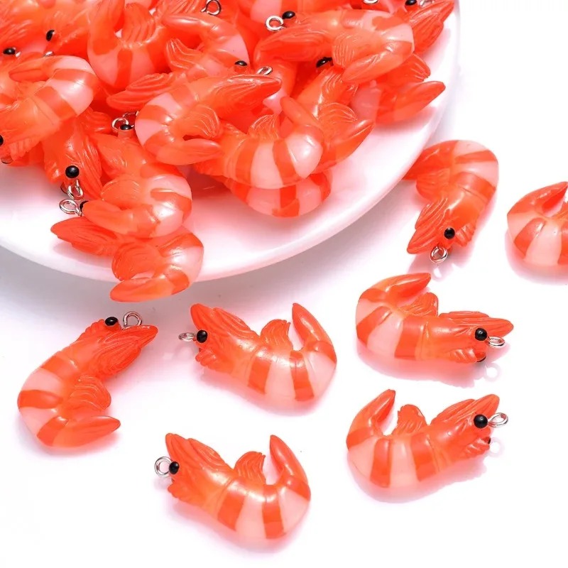 10Pcs 3D Simulated Lobster Shr - Resin Art Handmade ulasan dan harga
