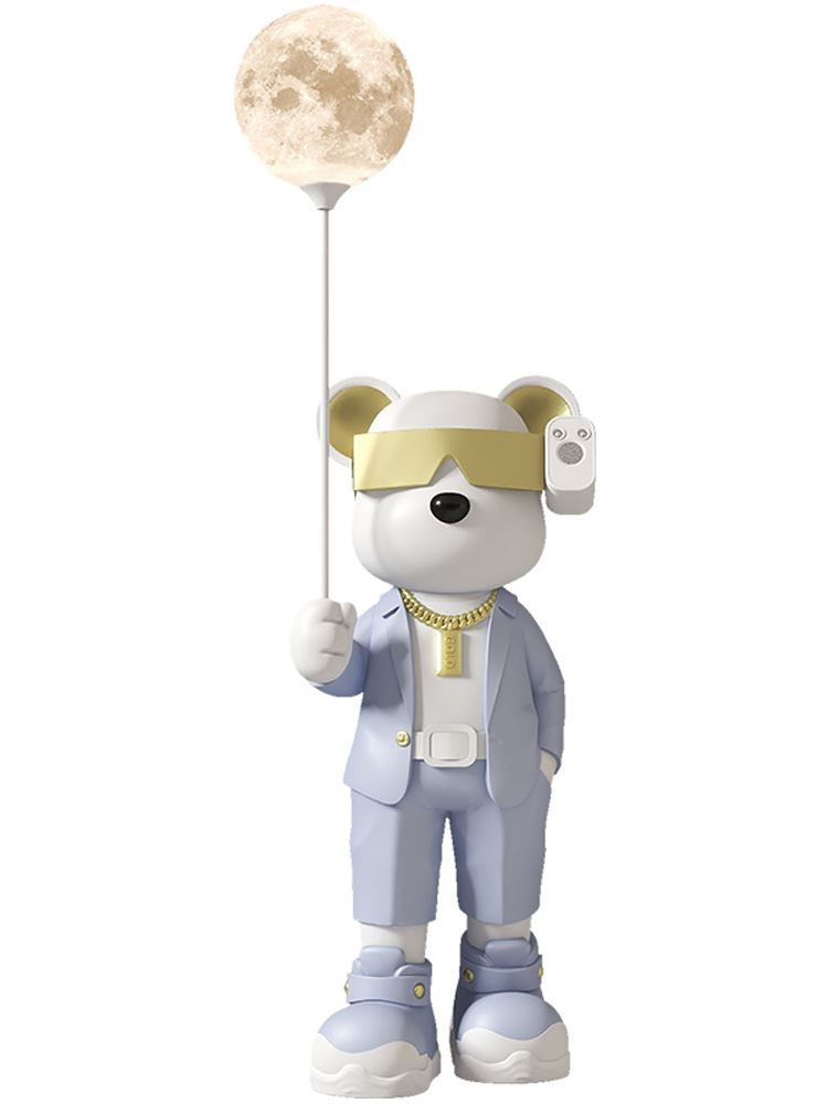 Home Decor Luminous Bear Statu - Resin Art In Floor ulasan dan harga