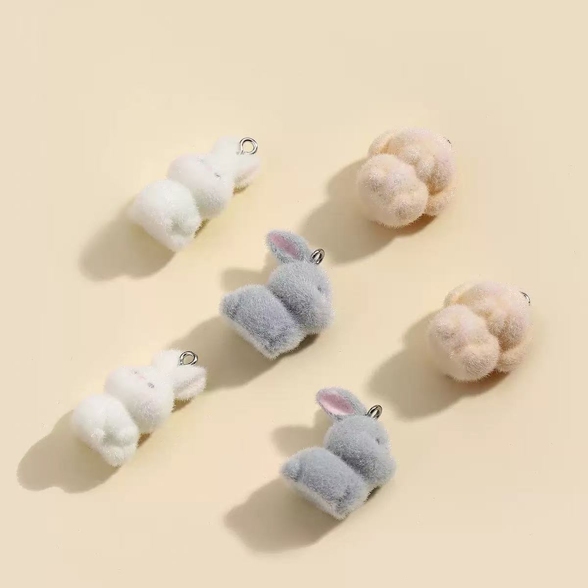 10pcs Flocking Little Rabbit R - Resin Art Handmade ulasan dan harga