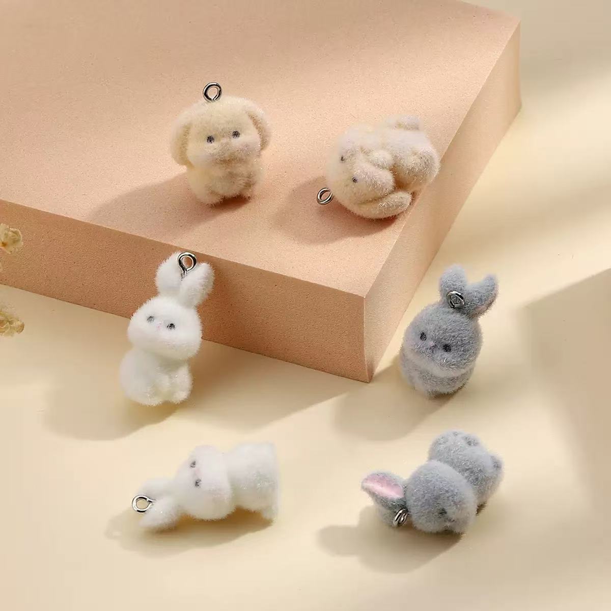 10pcs Flocking Little Rabbit R - Resin Art Handmade ulasan dan harga