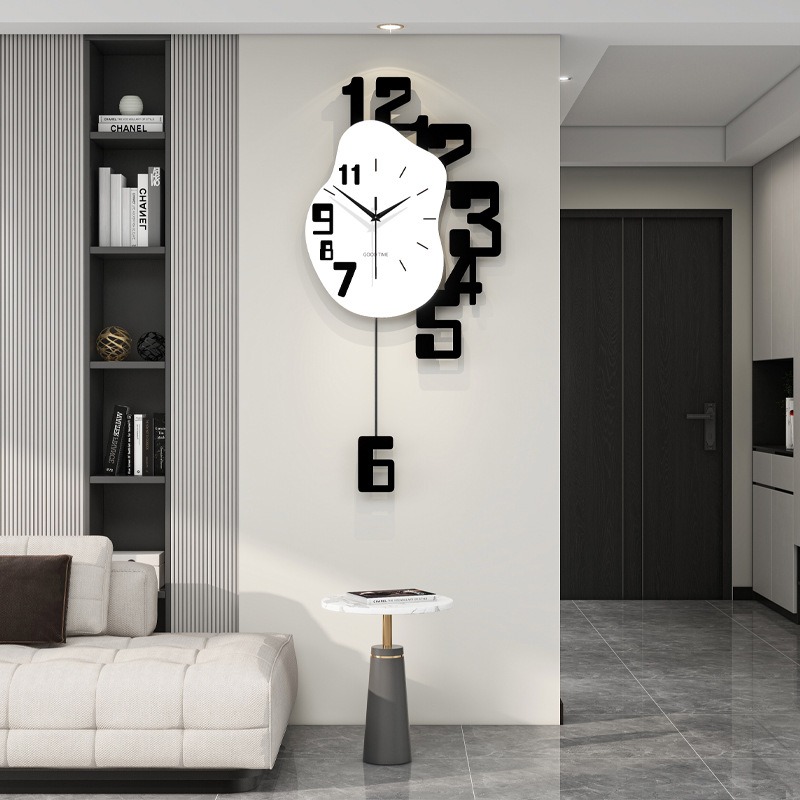 Luxury Wall Clock Living Room  - Resin Art Clock ulasan dan harga