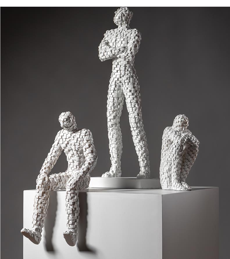 Mosaic Figures Sculpture Abstr - Resin Art Furniture ulasan dan harga